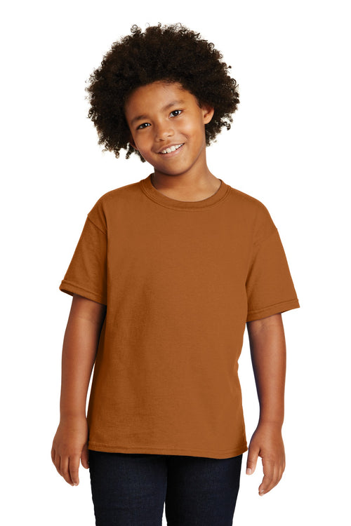 Gildan Youth Heavy Cotton T-Shirt - 100% Cotton, Orange, X-Large
