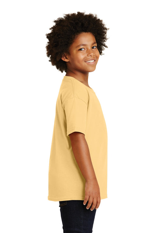 Gildan Youth Heavy Cotton T-Shirt - 100% Cotton, 5.3 Oz., Yellow Haze (Size X-Large)