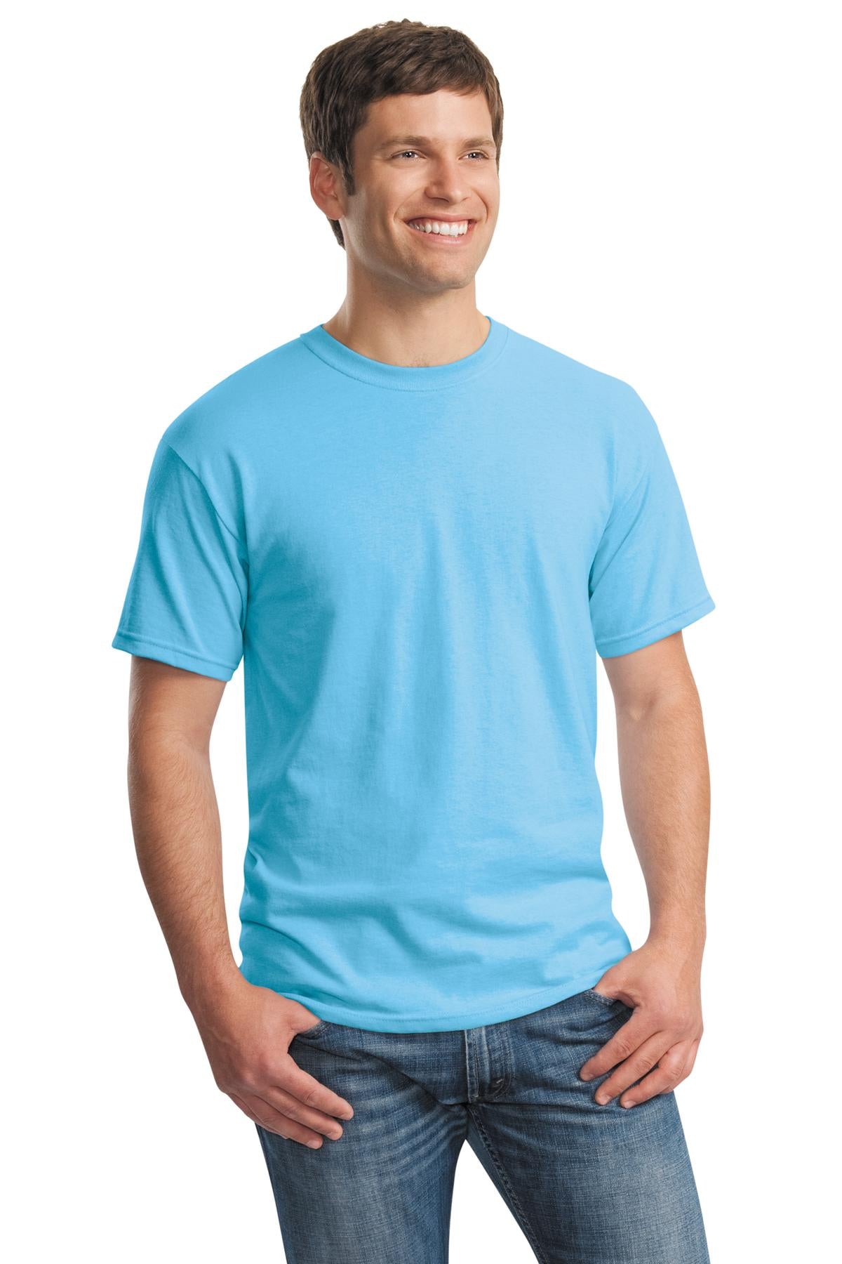 Gildan Men's Heavy Cotton T-Shirt 5000 - 100% Cotton Jersey Tee (Ice Grey, Large)