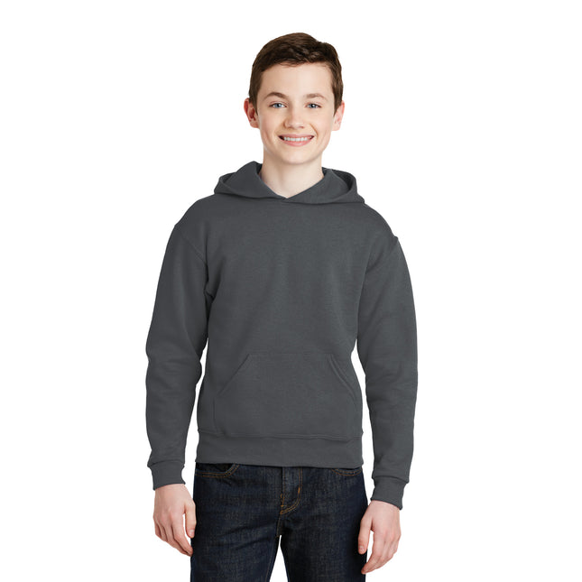 Jerzees - Youth NuBlend Pullover Hooded Sweatshirt. 996Y - Charcoal Grey
