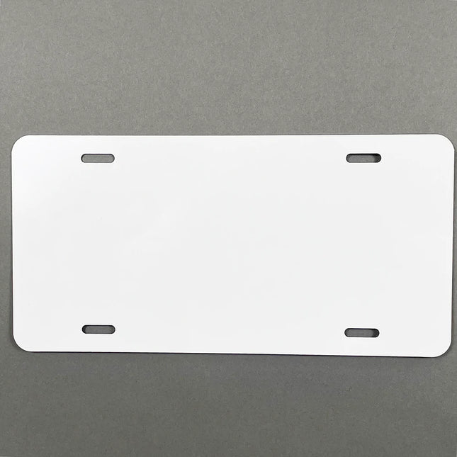 ALUMINUM LICENSE PLATE BLANKS (25 Pieces) - 25 MIL - 6 IN X 12 IN - WHITE