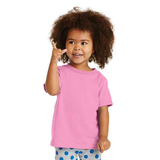 Port & Company Toddler Core Cotton Tee. CAR54T - Candy Pink
