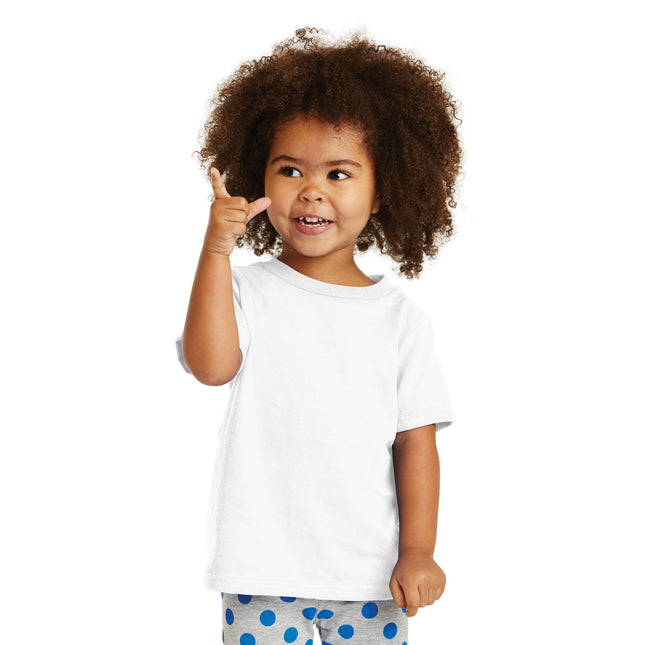 Port & Company Toddler Core Cotton Tee. CAR54T - White