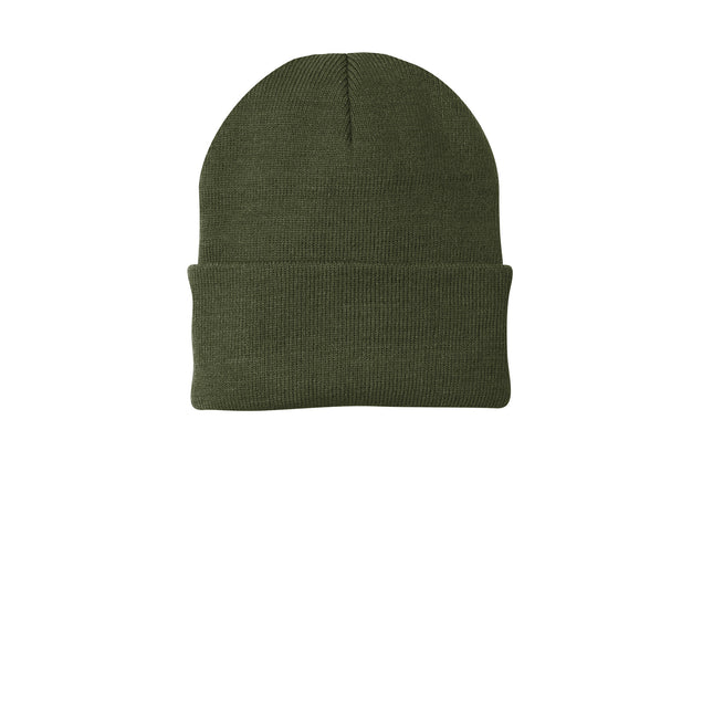 Port & Company Knit Cap. CP90 - Olive Drab Green