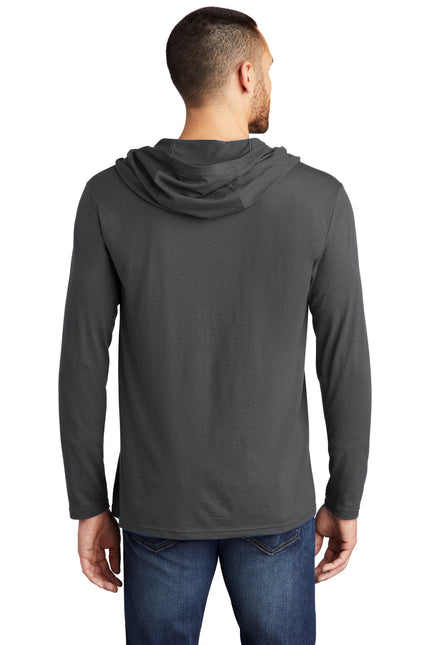 District Perfect Tri Long Sleeve Hoodie. DM139 - Charcoal
