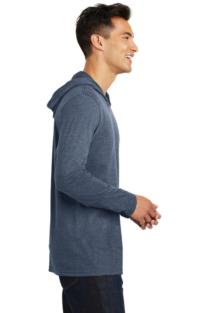 District Perfect Tri Long Sleeve Hoodie. DM139 - Navy Frost