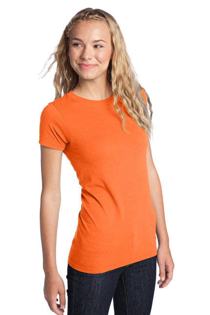District Women's Fitted The Concert Tee DT5001 - Neon Orange