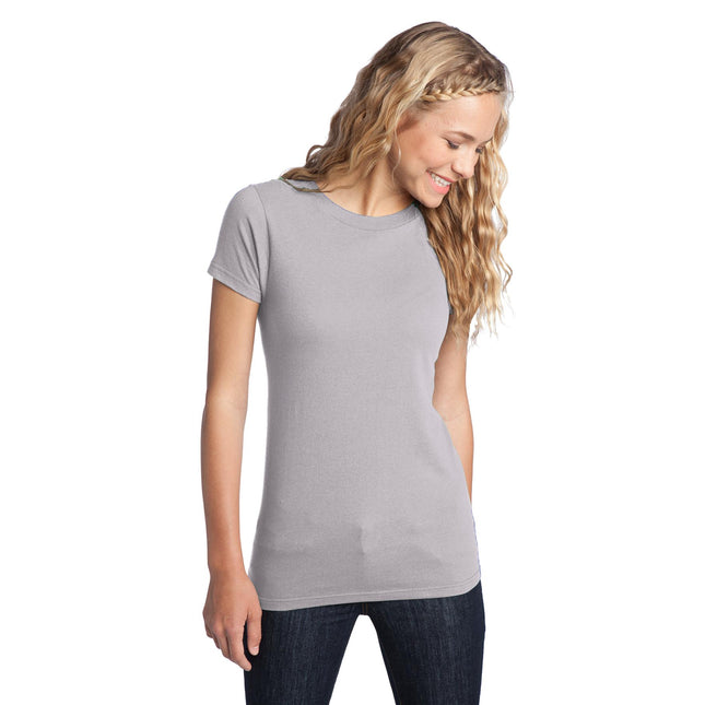 District Women's Fitted The Concert Tee DT5001 - Silver