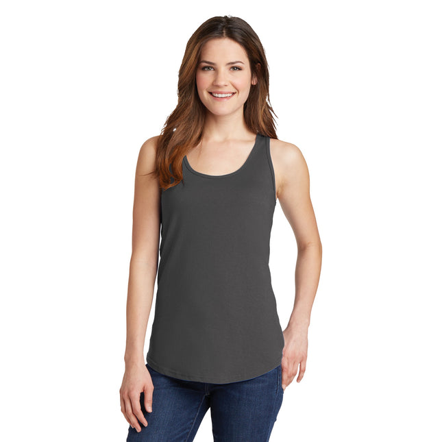 Port & Company Ladies Core Cotton Tank Top. LPC54TT - Charcoal