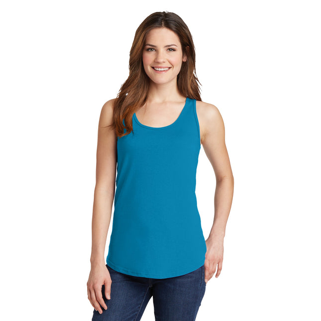Port & Company Ladies Core Cotton Tank Top. LPC54TT - Neon Blue