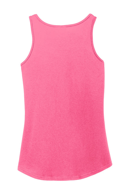 Port & Company Ladies Core Cotton Tank Top. LPC54TT - Neon Pink