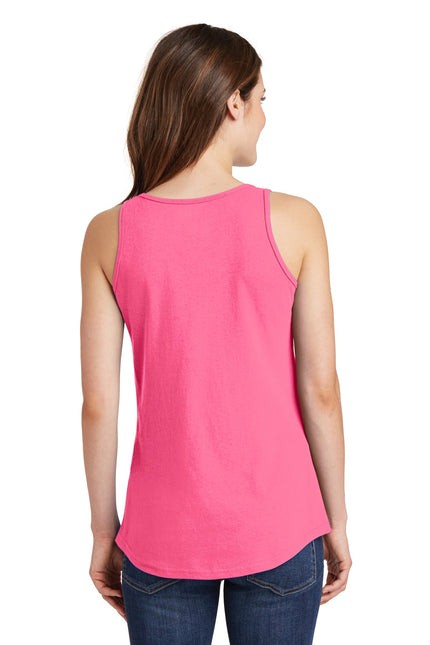 Port & Company Ladies Core Cotton Tank Top. LPC54TT - Neon Pink