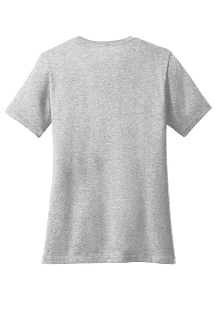 Port & Company Ladies Core Cotton V-Neck Tee. LPC54V - Ash