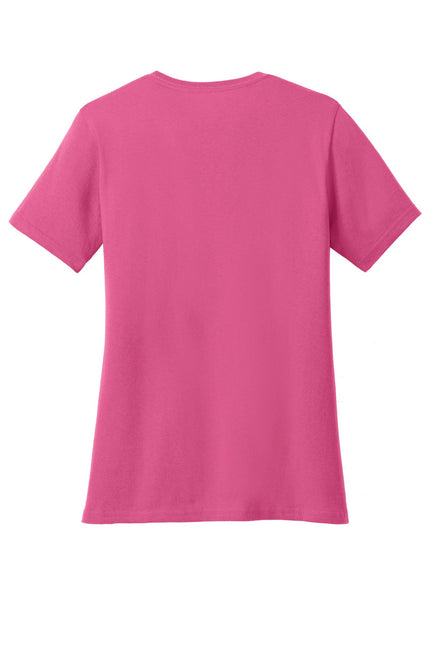 Port & Company Ladies Core Cotton V-Neck Tee. LPC54V - Sangria