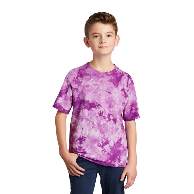 Port & Company Youth Crystal Tie-Dye Tee PC145Y - Purple