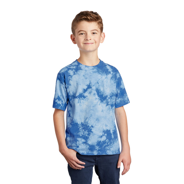 Port & Company Youth Crystal Tie-Dye Tee PC145Y - Sky Blue