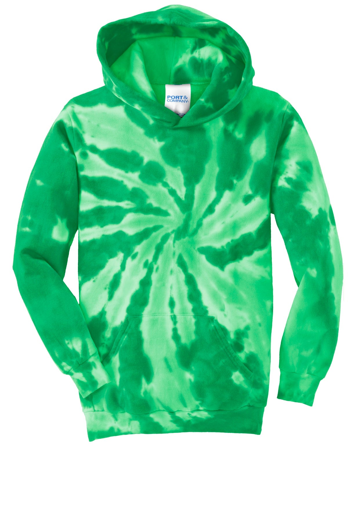 Port & Company Youth Tie-Dye Pullover Hooded Sweatshirt. PC146Y - Kelly