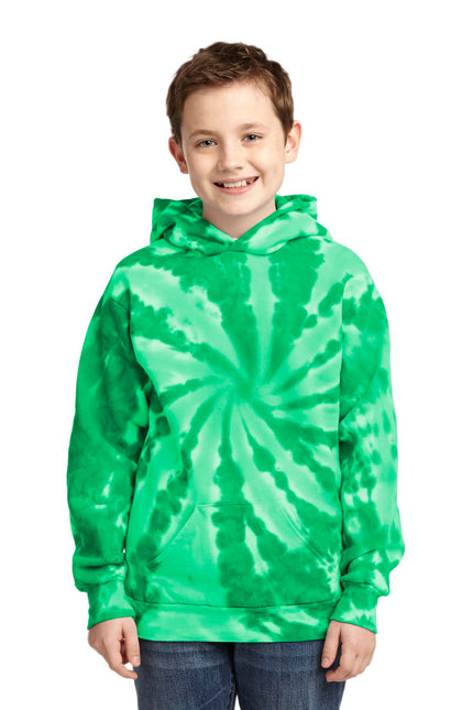 Port & Company Youth Tie-Dye Pullover Hooded Sweatshirt. PC146Y - Kelly