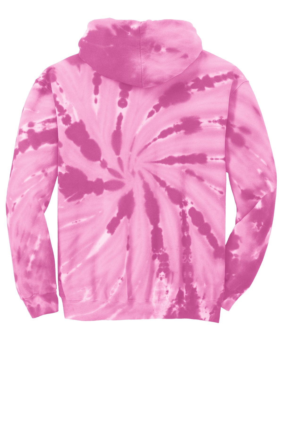 Port & Company Youth Tie-Dye Pullover Hooded Sweatshirt. PC146Y - Pink