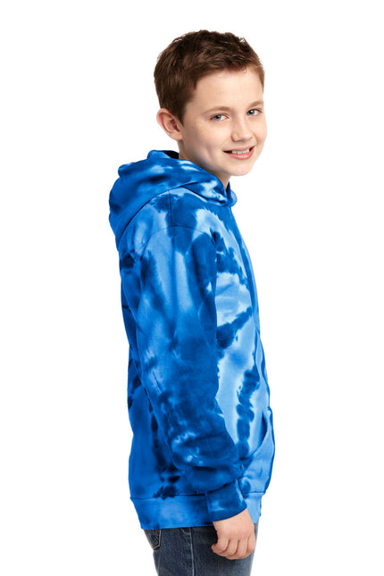 Port & Company Youth Tie-Dye Pullover Hooded Sweatshirt. PC146Y - Royal
