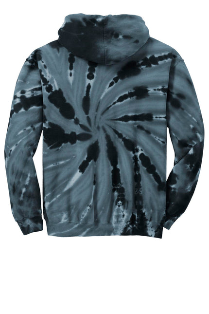 Port & Company Tie-Dye Pullover Hooded Sweatshirt. PC146 - Black