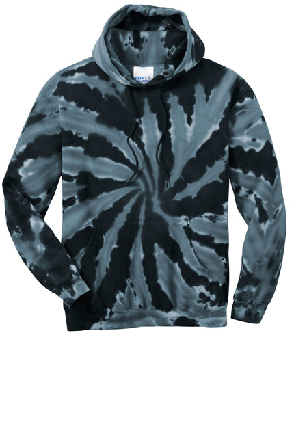 Port & Company Tie-Dye Pullover Hooded Sweatshirt. PC146 - Black