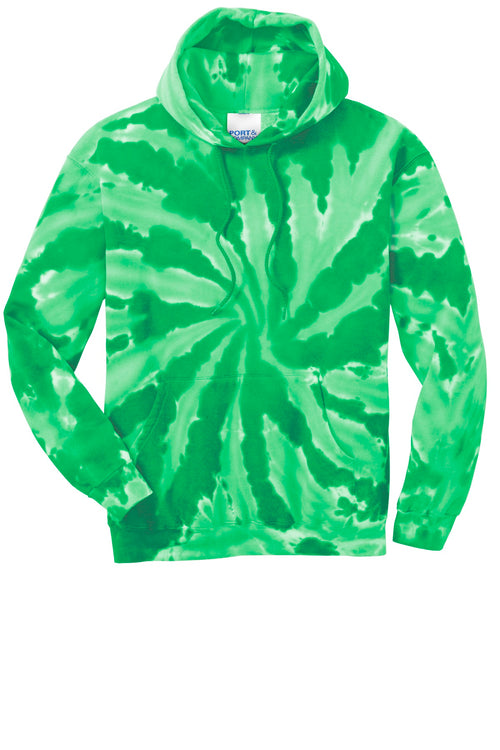 Port & Company Tie-Dye Pullover Hoodie - Rainbow Colors, 78/22 Cotton/Poly Fleece, 2XL