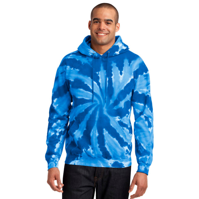 Port & Company Tie-Dye Pullover Hooded Sweatshirt. PC146 - Royal