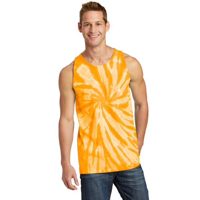 Port & Company Tie-Dye Tank Top. PC147TT - Gold