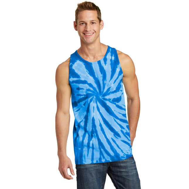 Port & Company Tie-Dye Tank Top. PC147TT - Royal