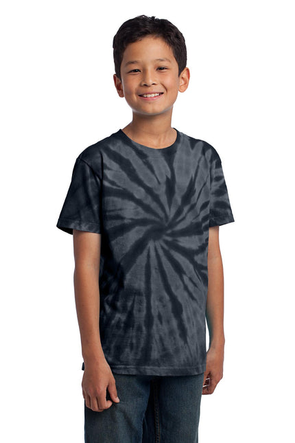 Port & Company - Youth Tie-Dye Tee. PC147Y - Black