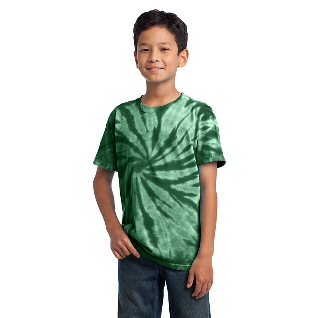 Port & Company - Youth Tie-Dye Tee. PC147Y - Forest Green