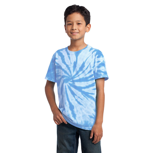 Port & Company - Youth Tie-Dye Tee. PC147Y - Light Blue
