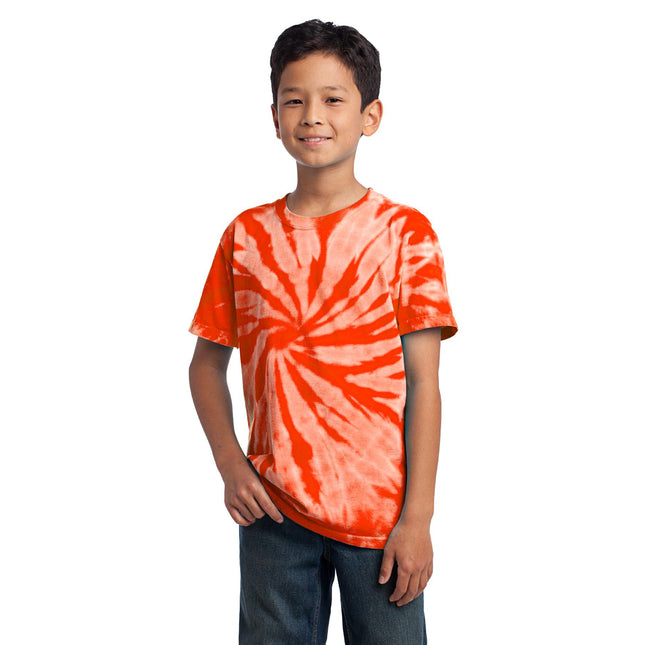 Port & Company - Youth Tie-Dye Tee. PC147Y - Orange