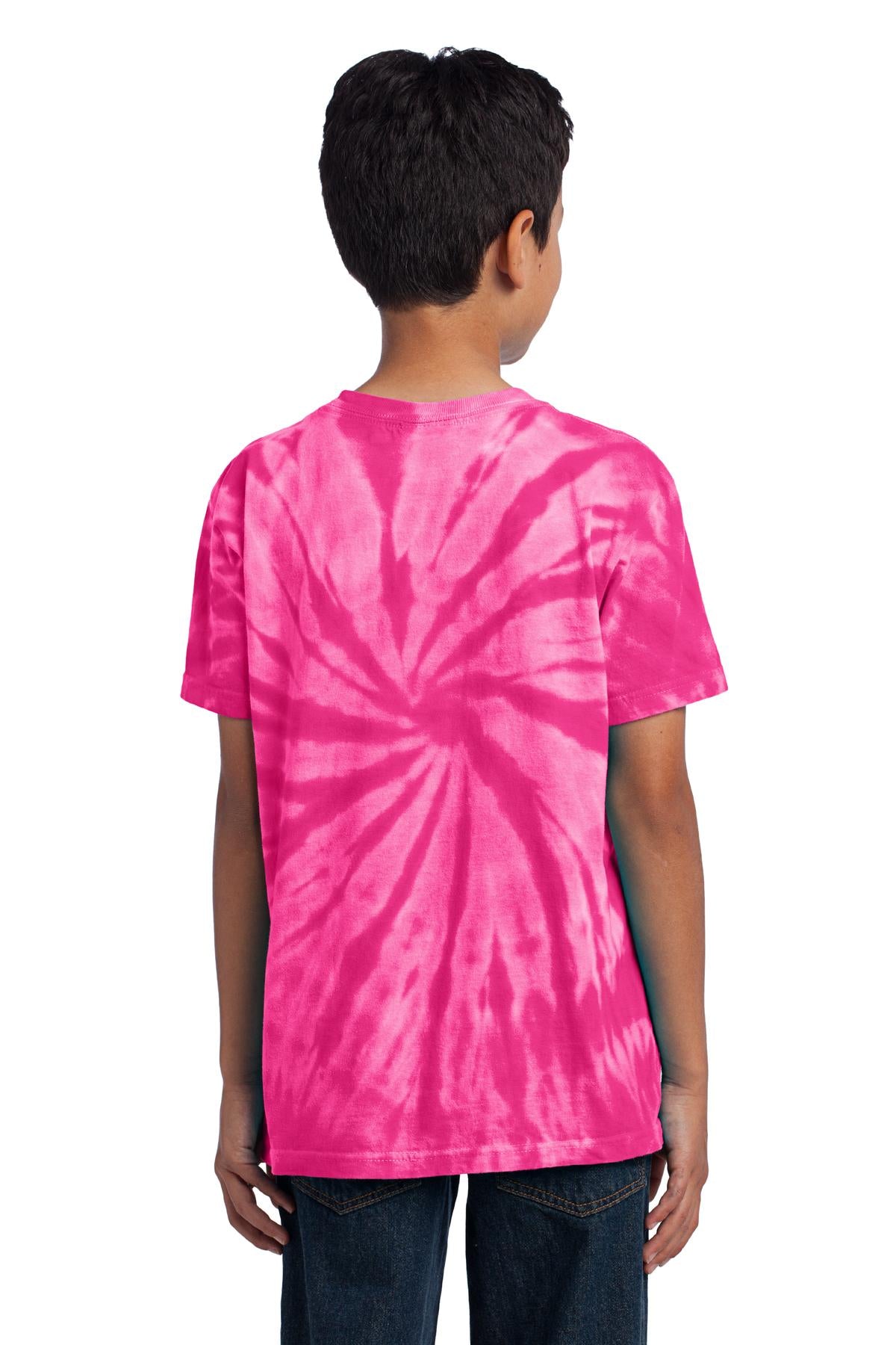Port & Company - Youth Tie-Dye Tee. PC147Y - Pink