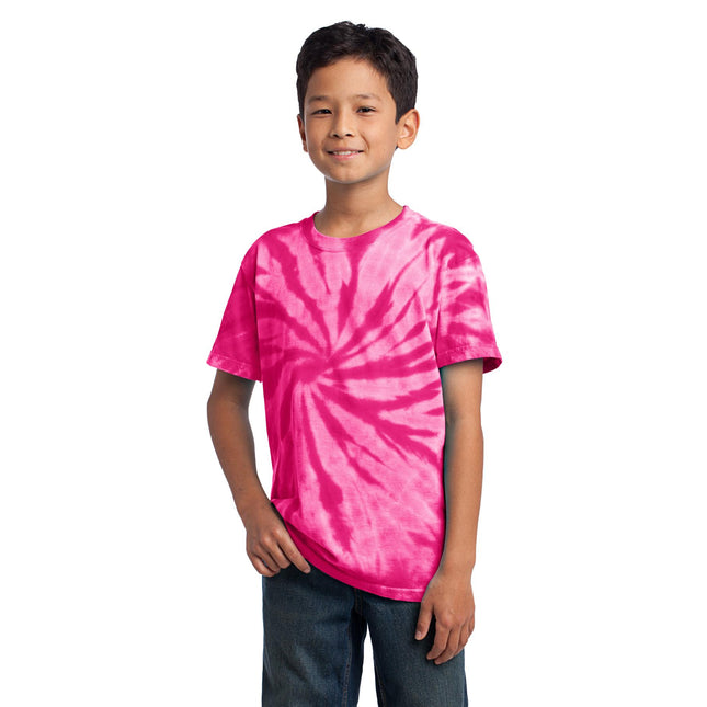 Port & Company - Youth Tie-Dye Tee. PC147Y - Pink