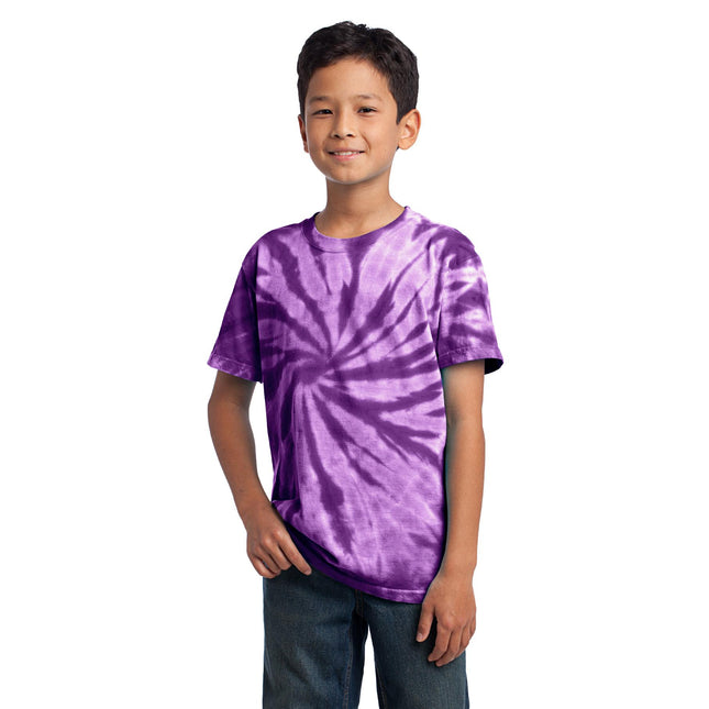 Port & Company - Youth Tie-Dye Tee. PC147Y - Purple