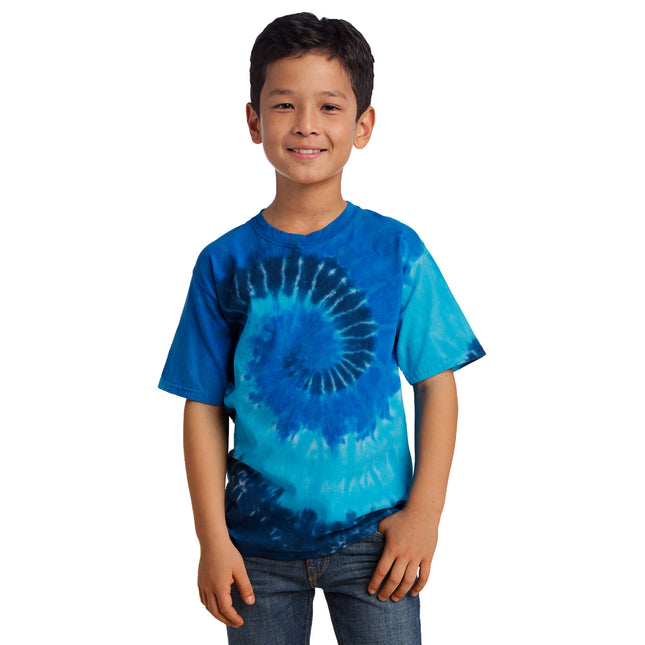 Port & Company - Youth Tie-Dye Tee. PC147Y - Ocean Rainbow