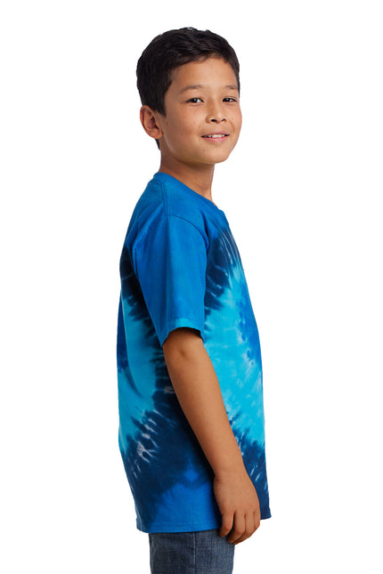 Port & Company - Youth Tie-Dye Tee. PC147Y - Ocean Rainbow