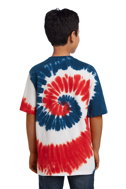 Port & Company - Youth Tie-Dye Tee. PC147Y - USA Rainbow
