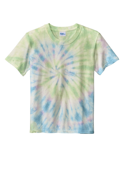 Port & Company - Youth Tie-Dye Tee. PC147Y - Watercolor Spiral