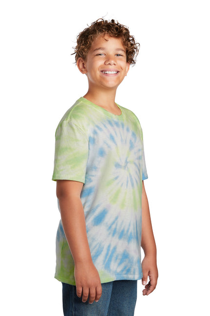 Port & Company - Youth Tie-Dye Tee. PC147Y - Watercolor Spiral