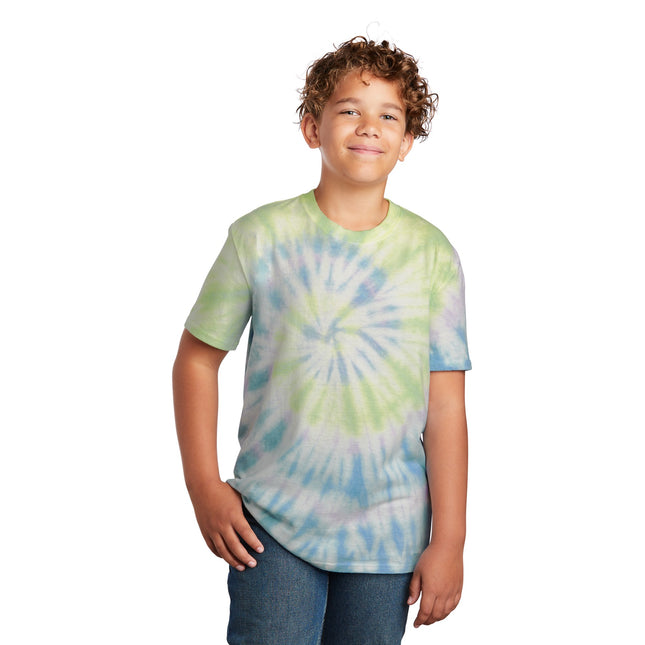 Port & Company - Youth Tie-Dye Tee. PC147Y - Watercolor Spiral
