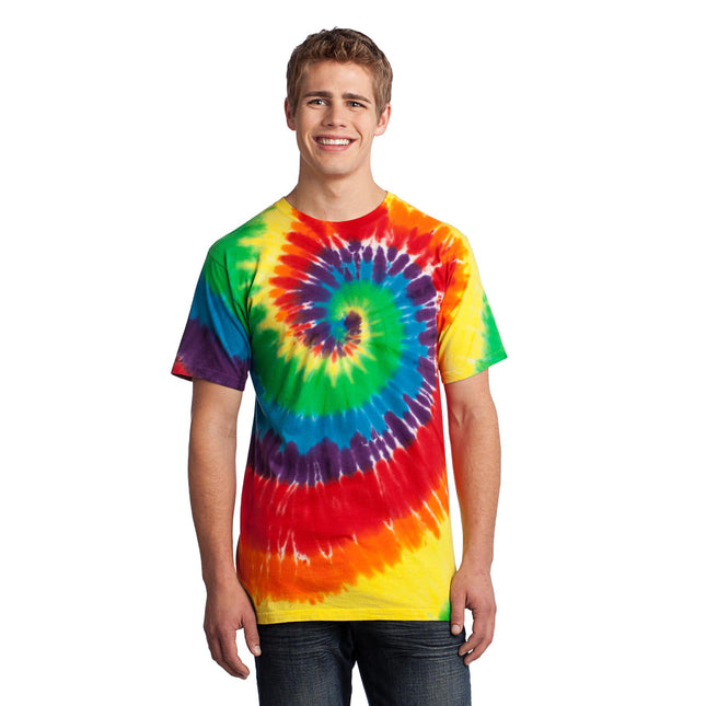 Port & Company - Tie-Dye Tee. PC147 - Rainbow