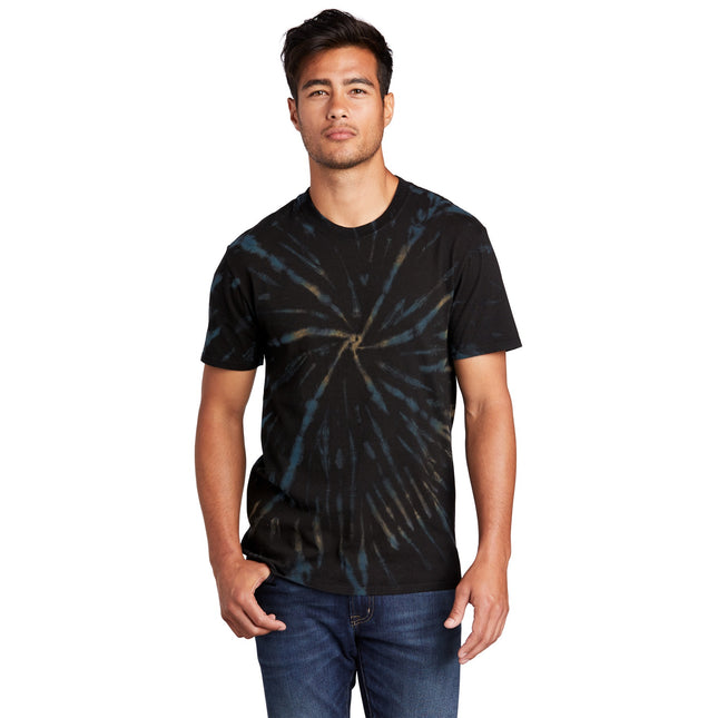 Port & Company - Tie-Dye Tee. PC147 - Black Galaxy Spiral
