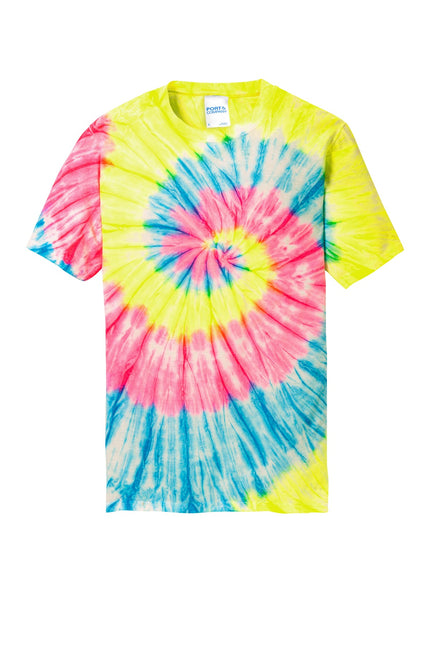 Port & Company - Tie-Dye Tee. PC147 - Neon Rainbow