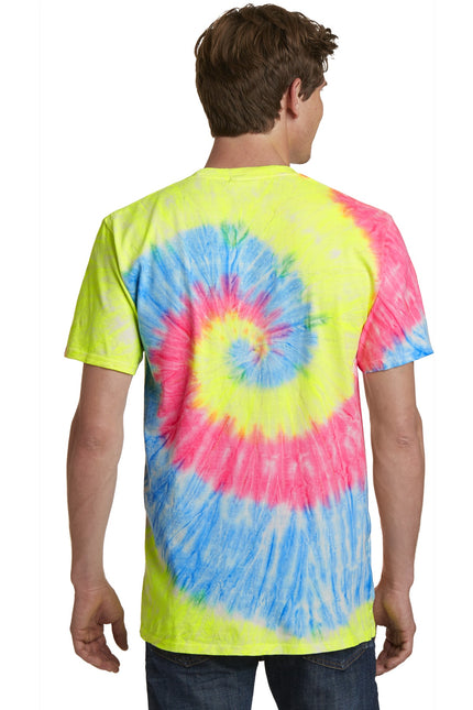 Port & Company - Tie-Dye Tee. PC147 - Neon Rainbow
