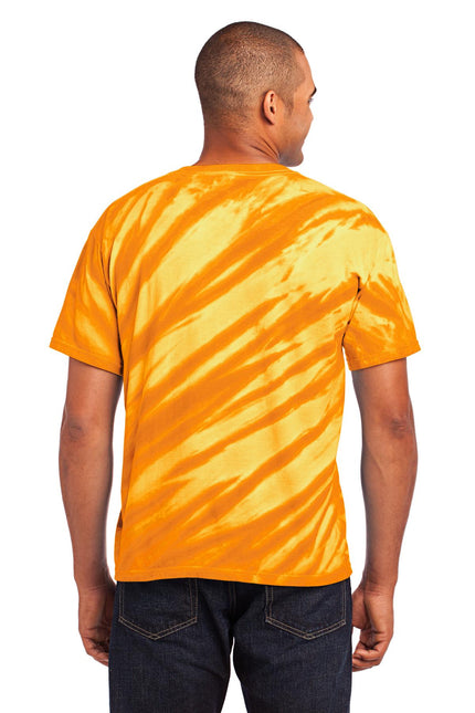 Port & Company - Tiger Stripe Tie-Dye Tee. PC148 - Gold