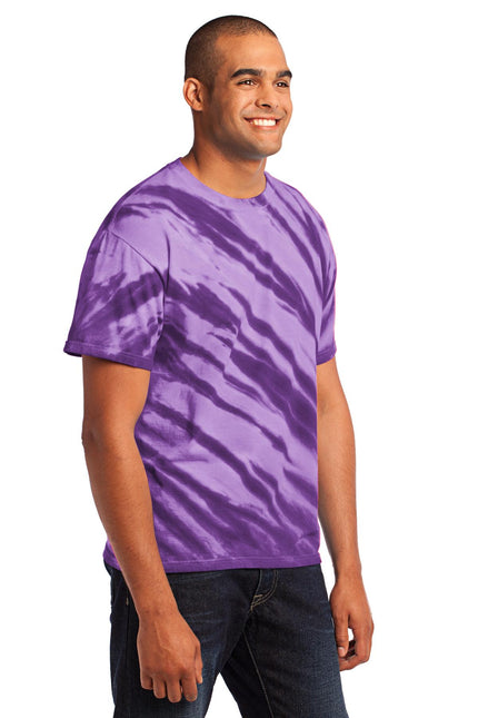 Port & Company - Tiger Stripe Tie-Dye Tee. PC148 - Purple