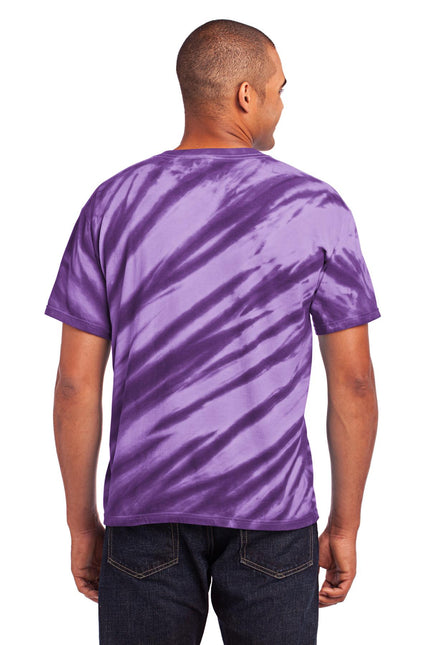 Port & Company - Tiger Stripe Tie-Dye Tee. PC148 - Purple